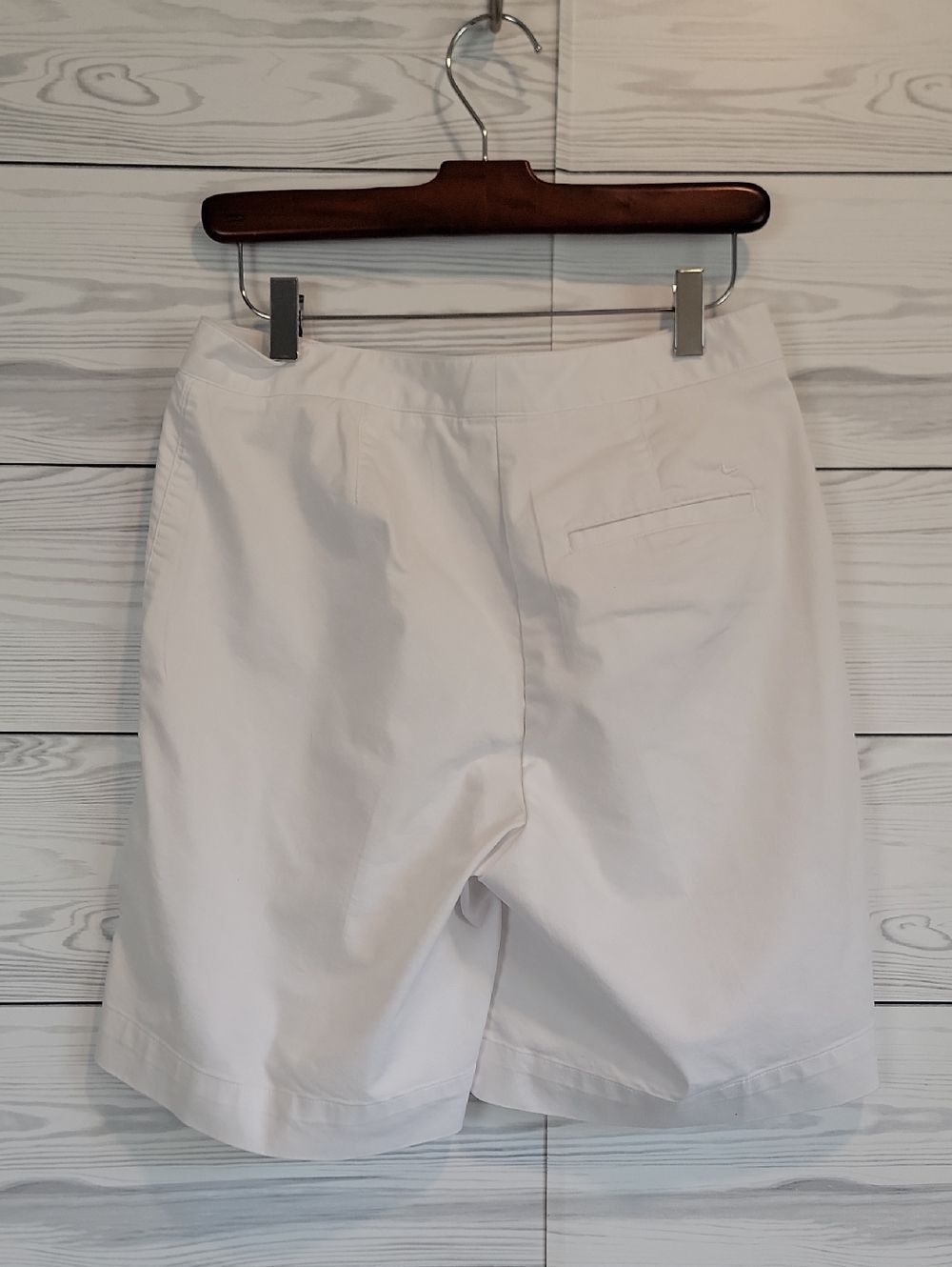 Nike Golf Classic White Shorts Dri-Fit Cotton Blend Womens Size M - Picture 4 of 10